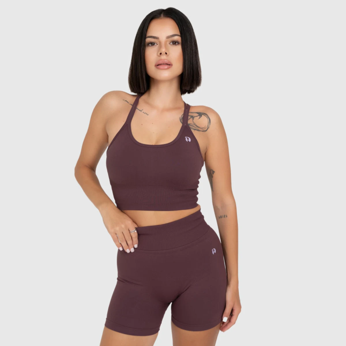 Dámská sportovní souprava Iron Aesthetics Ultimate short, plum · záber 5