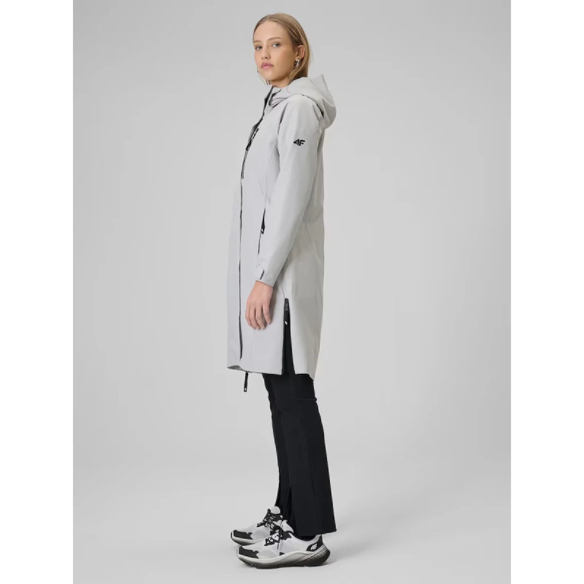 Dámská turistická bunda s kapucí 4F TECHNICAL JACKET F1114-27S-COLD LIGHT GREY · záber 5