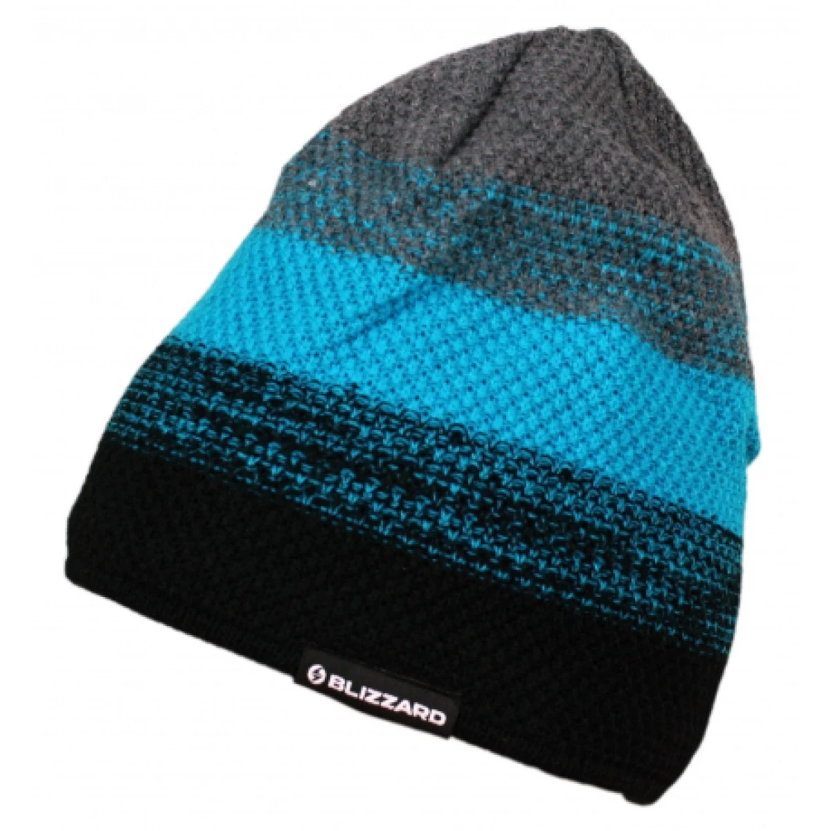 Zimní čepice BLIZZARD Cube black blue grey · záber 1