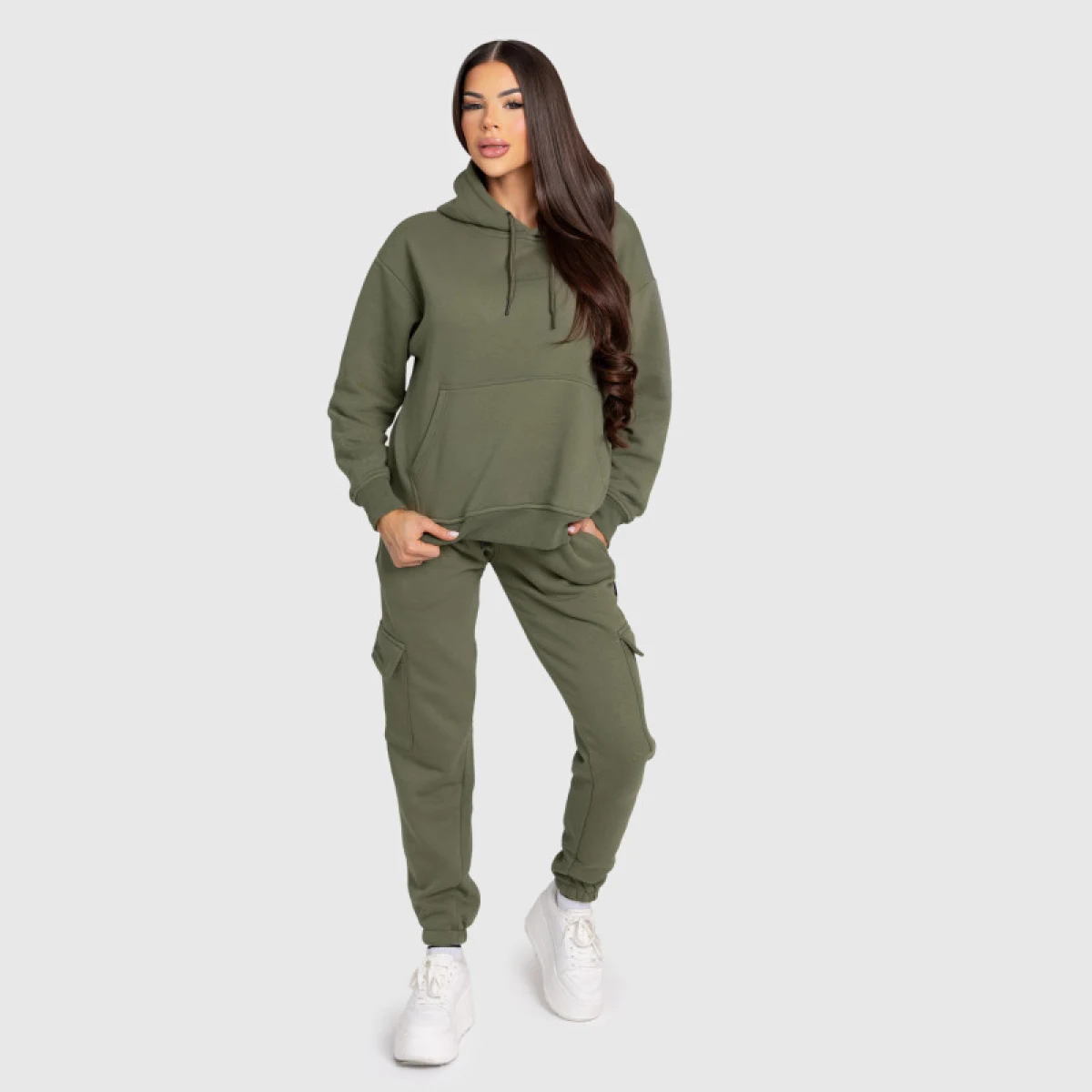 Dámská oversized souprava Iron Aesthetics Cargo, zelená · záber 5