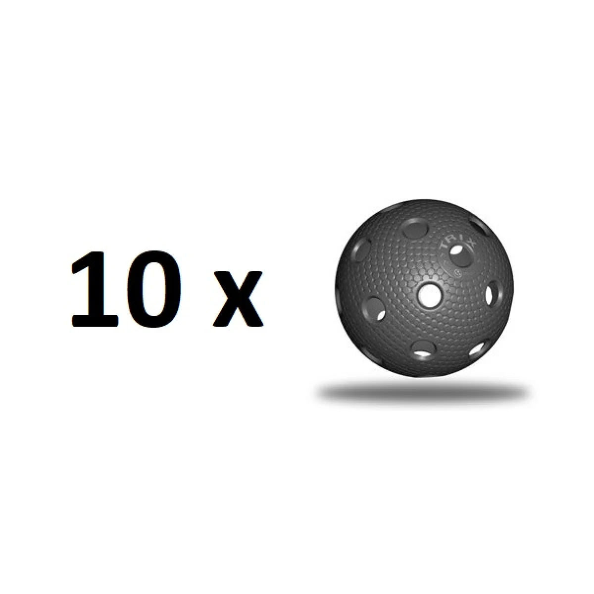 Florbalový míček TRIX IFF - černý - 10 ks · záber 2