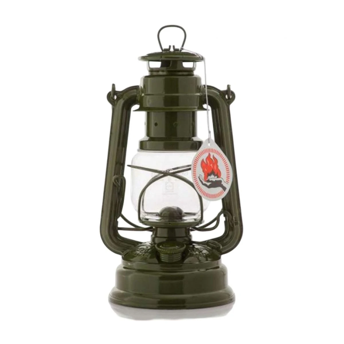 Feuerhand Hurricane Lantern 276, lucerna, olivová · záber 2