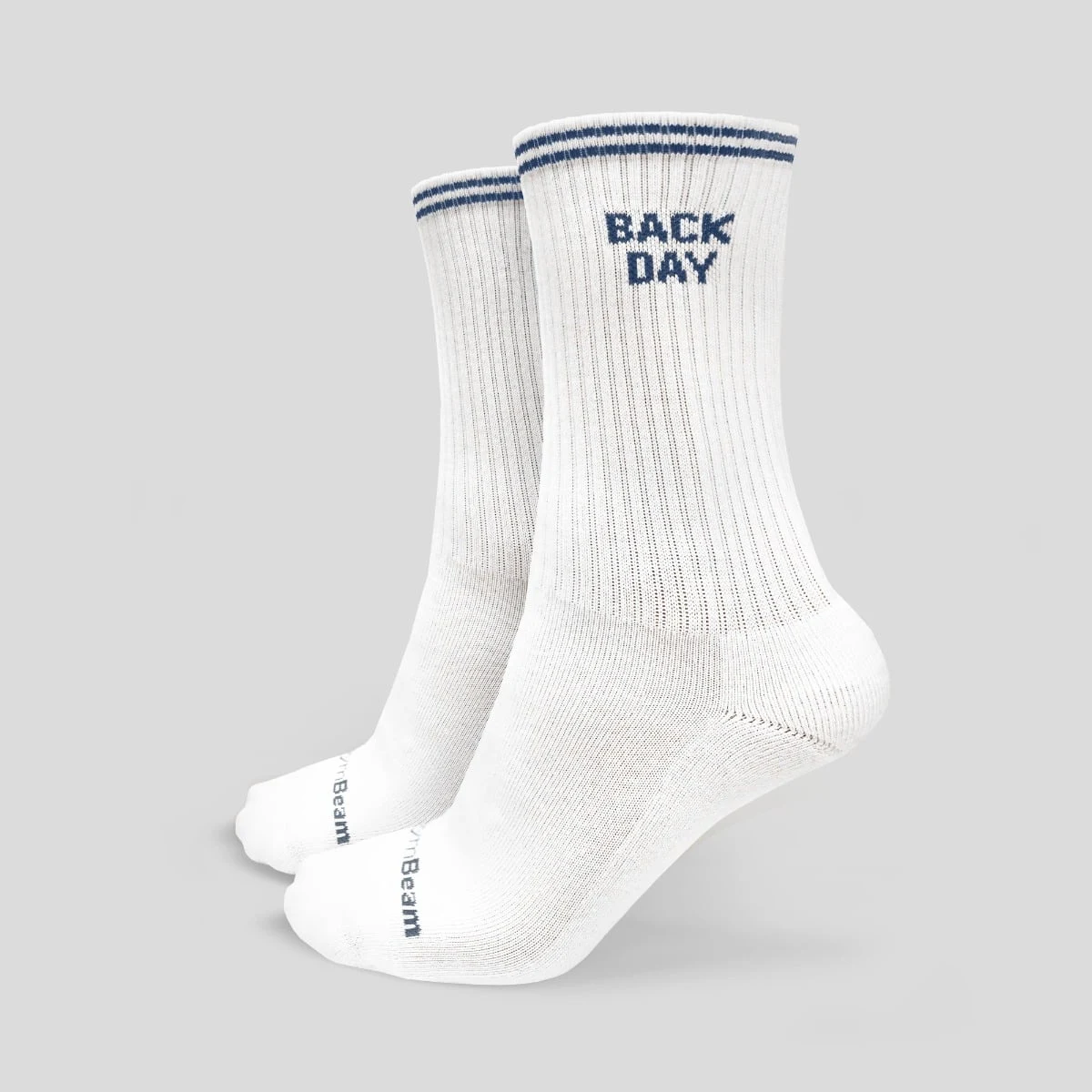 GymBeam GymRat Socks 3Pack White - Barva: biela · záber 5