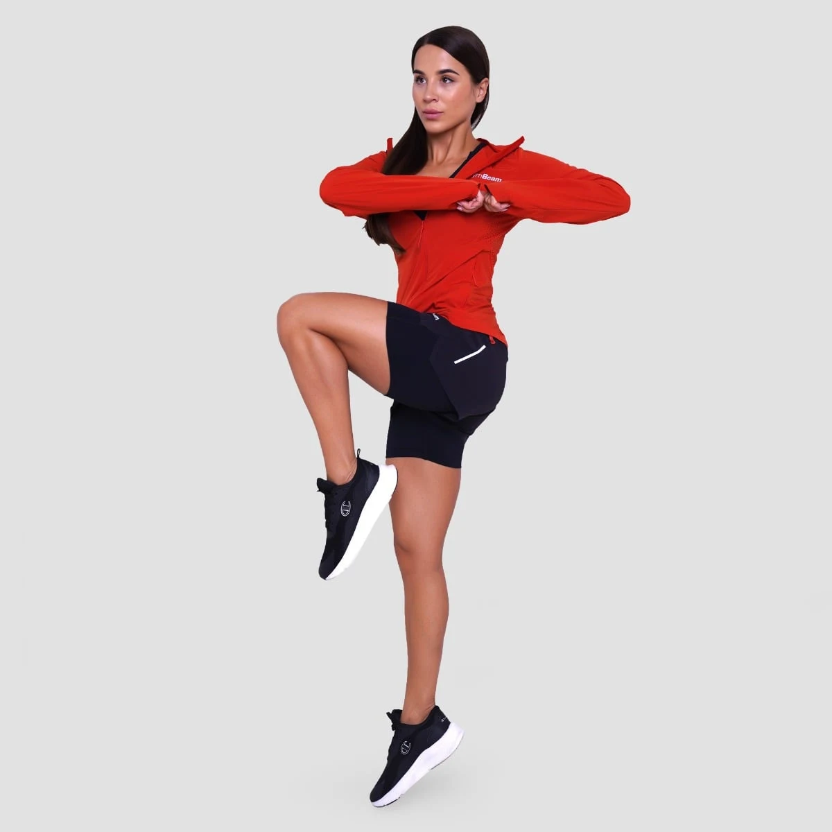 GymBeam Dámská běžecká bunda Pulse Orange - Velikost: XXL | Barva: oranžová | Pohlavie: Dámské · záber 5