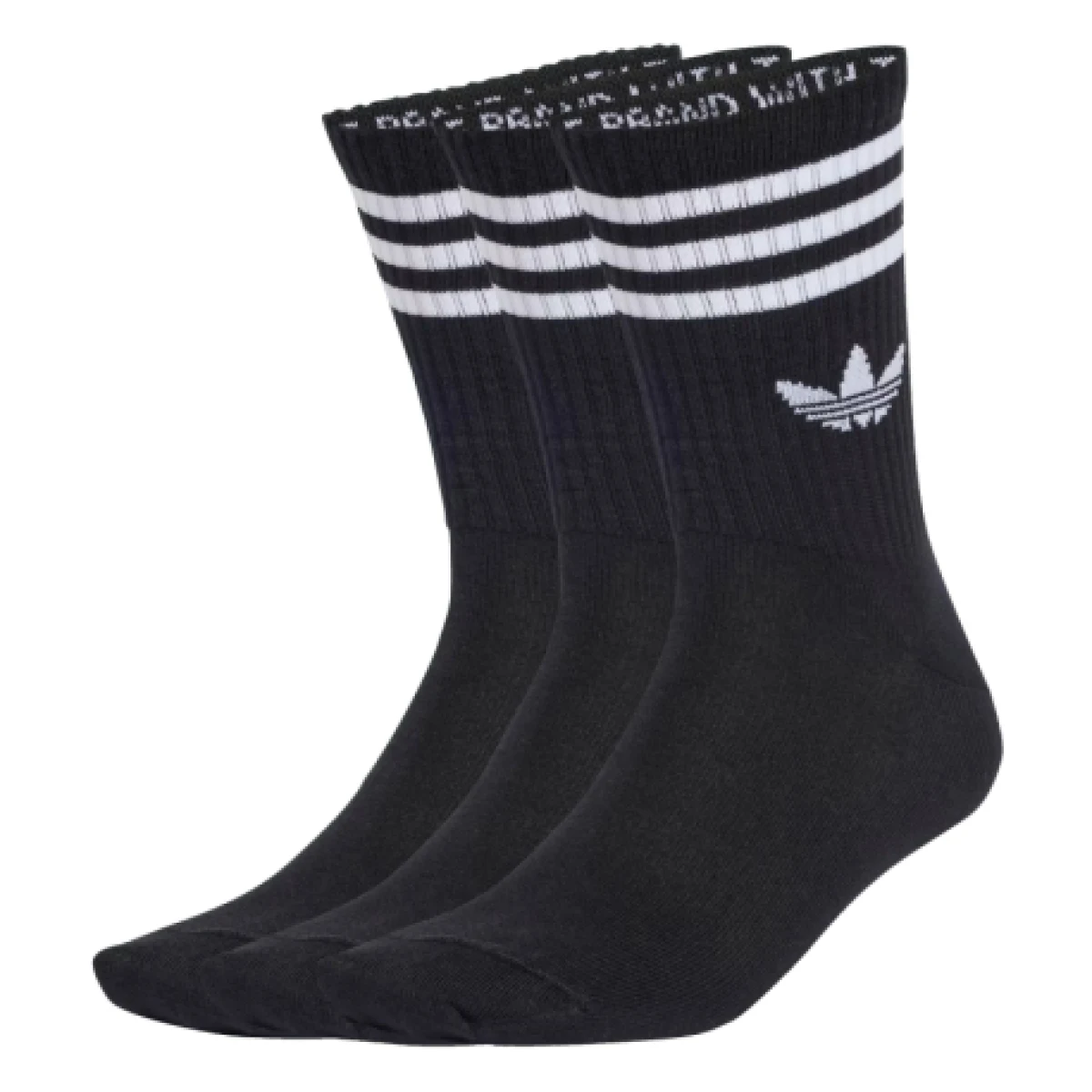 Ponožky ADIDAS ORIGINALS 3 PACK-CREW S BLACK BLACK BLACK · záber 1