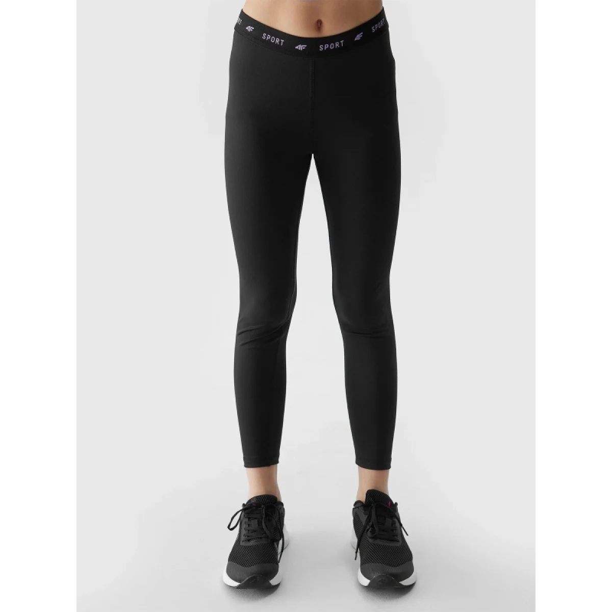 Dívčí legíny 4F JUNIOR TIGHTS FNK-4FJWSS24TFTIF223-20S-DEEP BLACK · záber 3