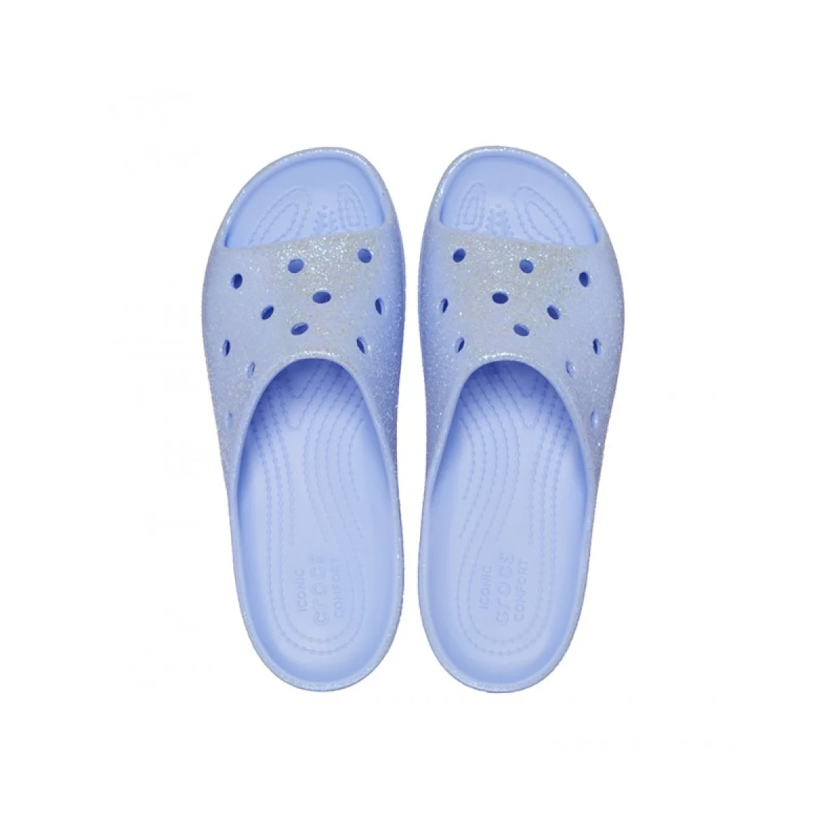 Dámské pantofle (plážová obuv) CROCS Classic Platform Glitter Slide W moon jelly · záber 5