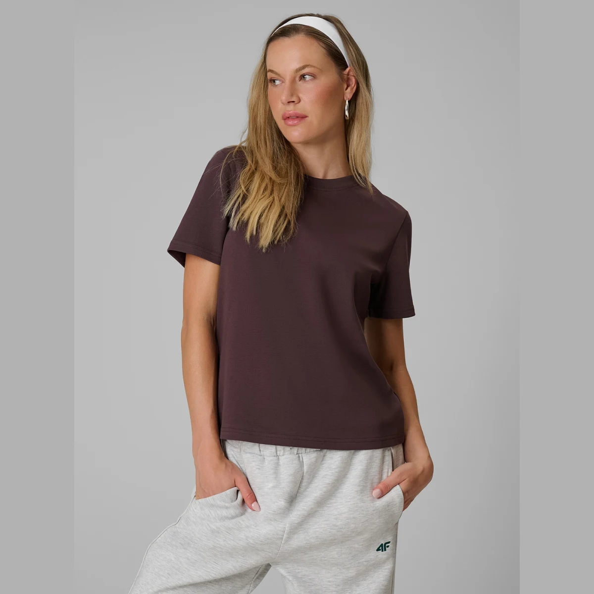 4F T-shirt regular hladký dámský - černý L · záber 6