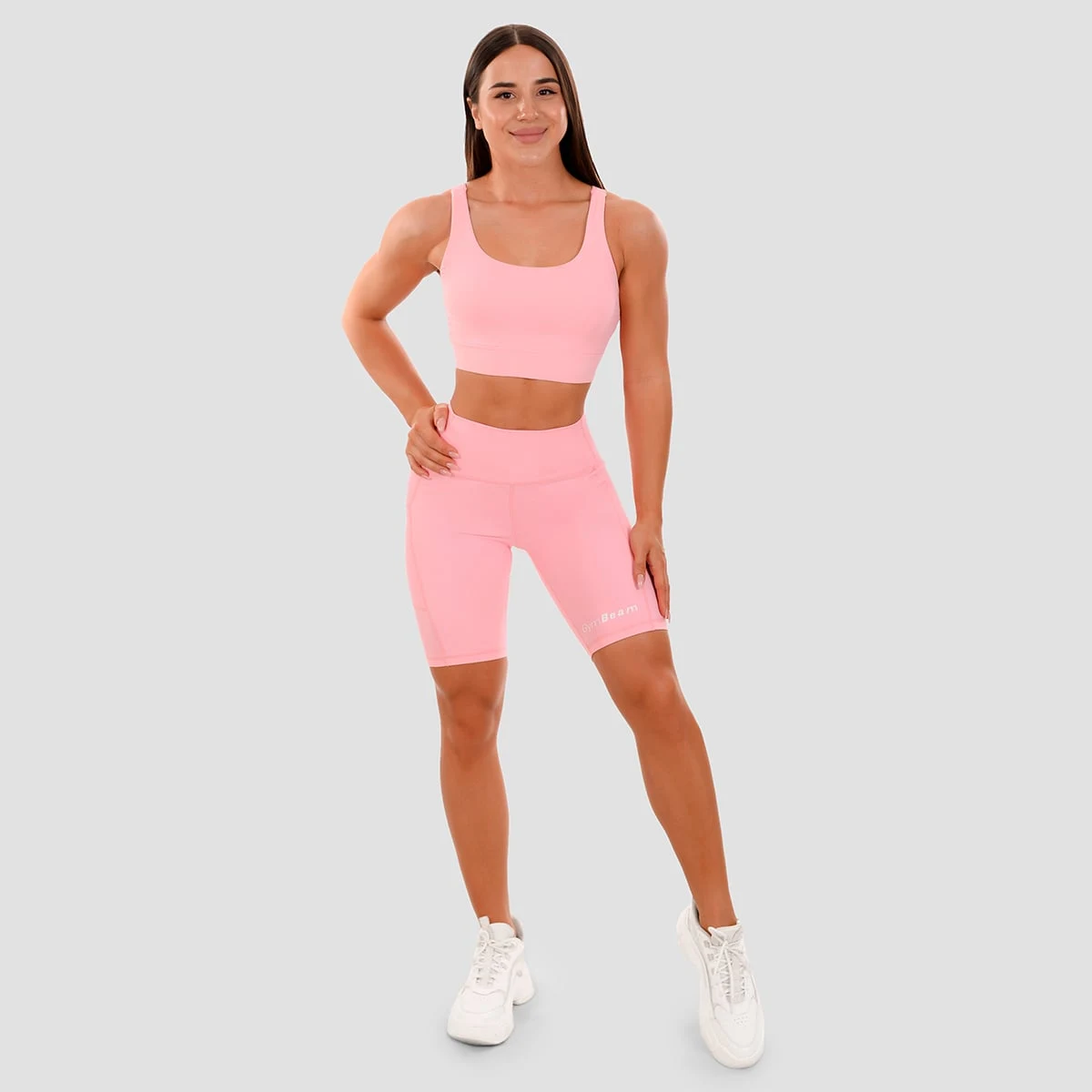 GymBeam Sportovní podprsenka Cut-Out pink - Velikost: S | Barva: ružová | Hmotnost: 0,15 kg | Balení: 100 · záber 4