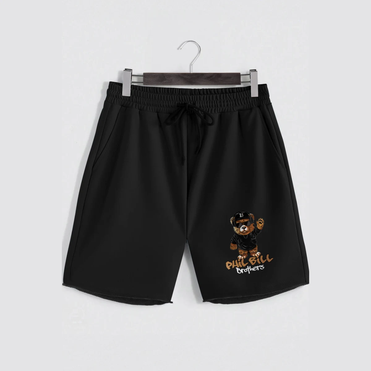 Kraťasy, Barva Bilá, s Potiskem Hedrix B Bear · záber 4