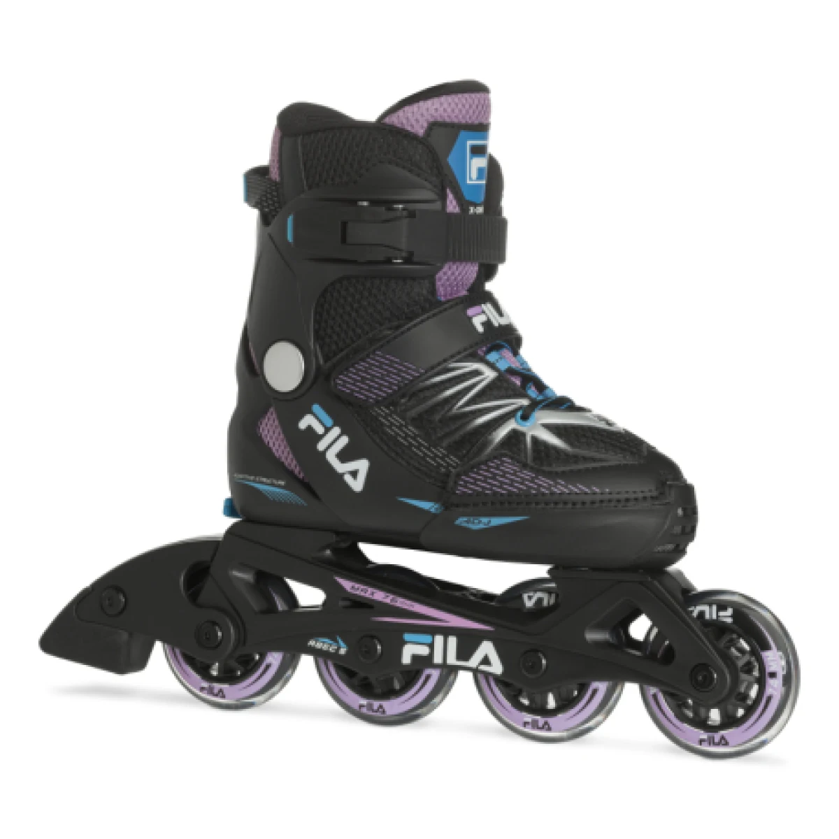 Juniorské kolečkové brusle FILA SKATES X-ONE G BLACK PINK LIGHTBLUE · záber 1