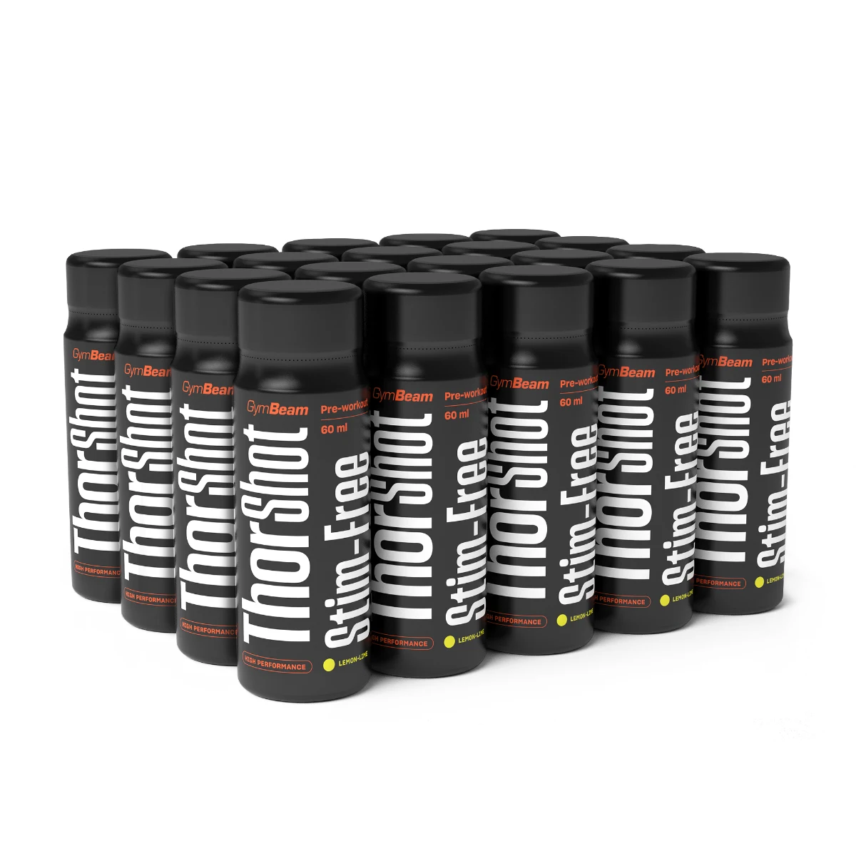 GymBeam Thor Stim-free shot - Příchuť: Vodní meloun | Objem: 60 ml | Hmotnost: 0,086 g | Balení: 80 · záber 4