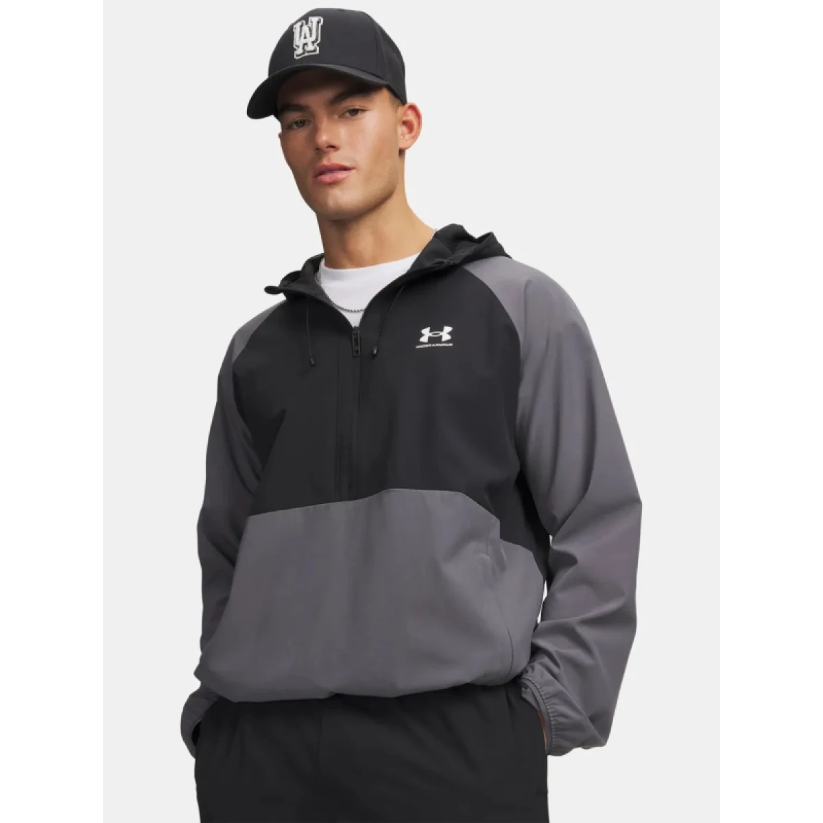 Pánská tréninková bunda UNDER ARMOUR UA Vibe Woven Anorak-GRY · záber 2