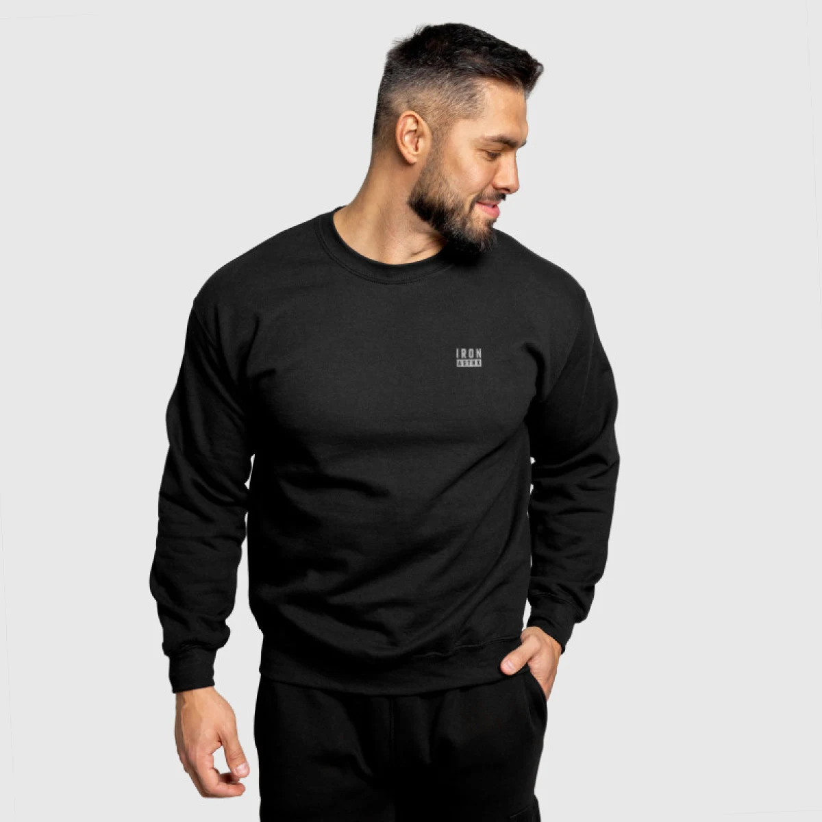 Pánská mikina Iron Aesthetics Blackout, modrá · záber 5