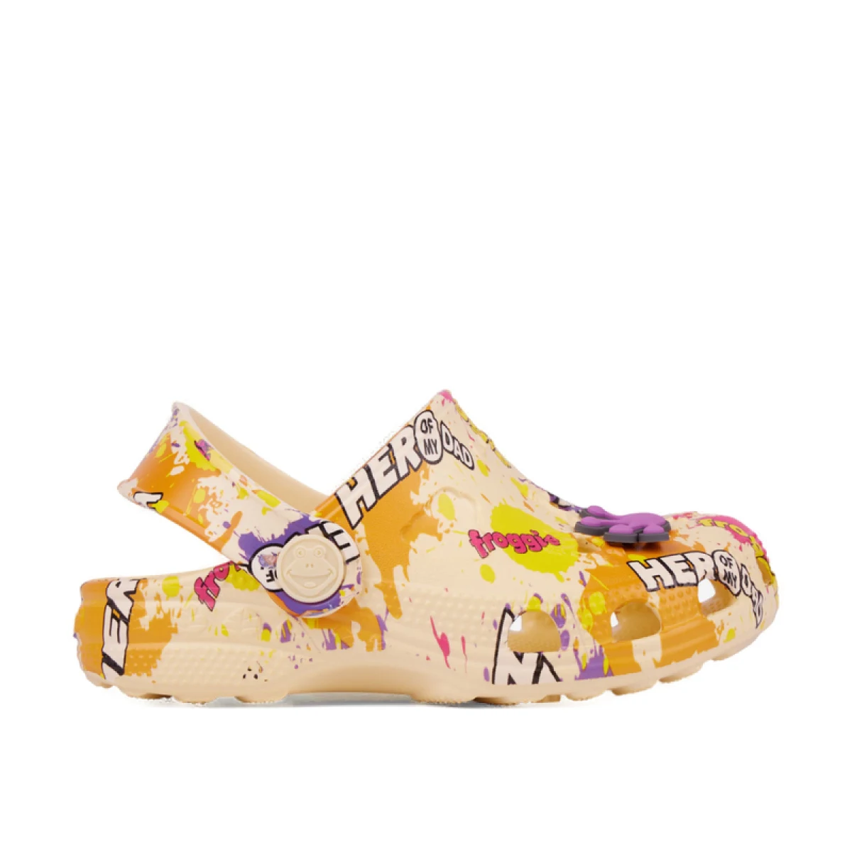 Dětské kroksy (rekreační obuv) COQUI Little Frog + Amulet pastel yellow hero splash · záber 2