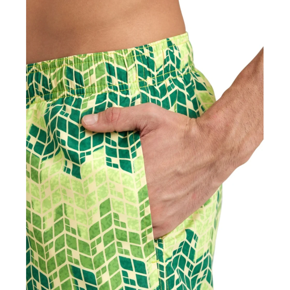 Pánské plavky ARENA MENS BEACH BOXER ALLOVER-610-soft green multi · záber 5