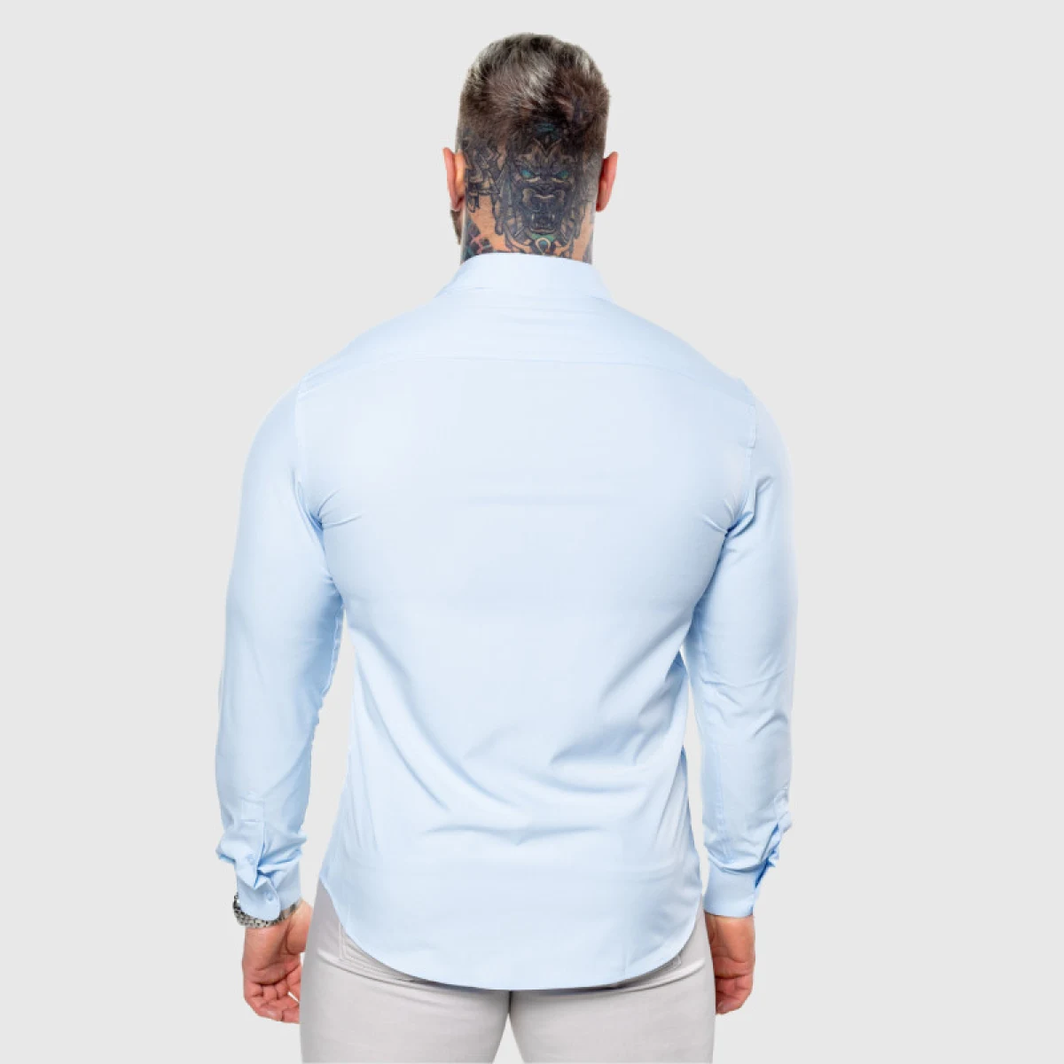 Strečová košile Iron Aesthetics Slim Stretch, světlemodrá · záber 4