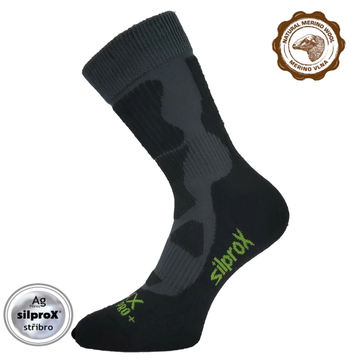 Turistické ponožky VOXX 1 PACK-Etrex-Dark grey · záber 2