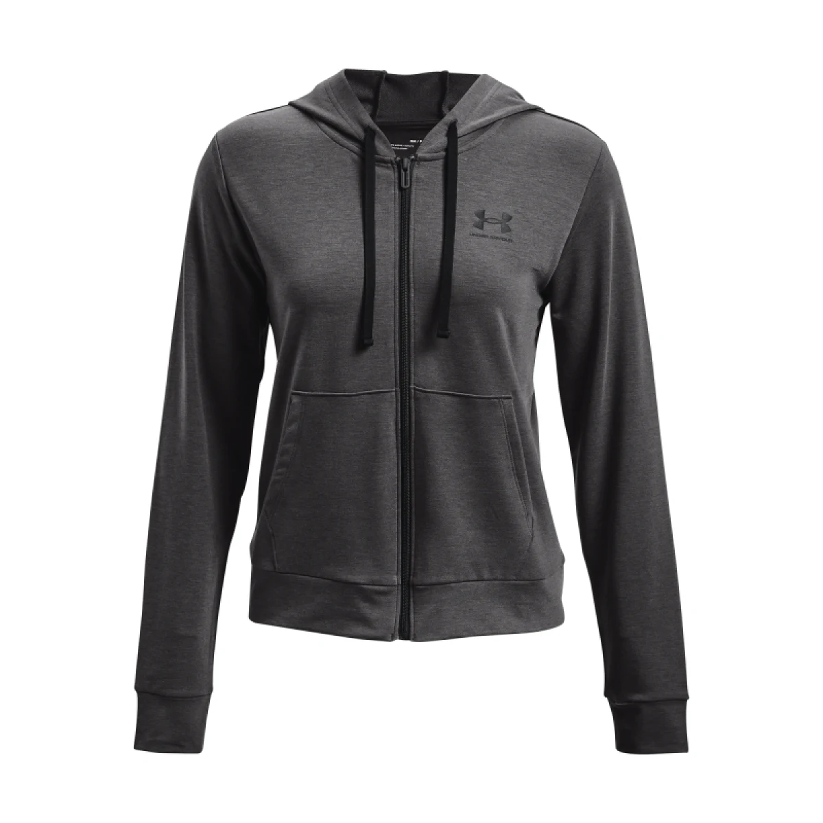 Dámská mikina se zipem UNDER ARMOUR Rival Terry FZ Hoodie-GRY · záber 3