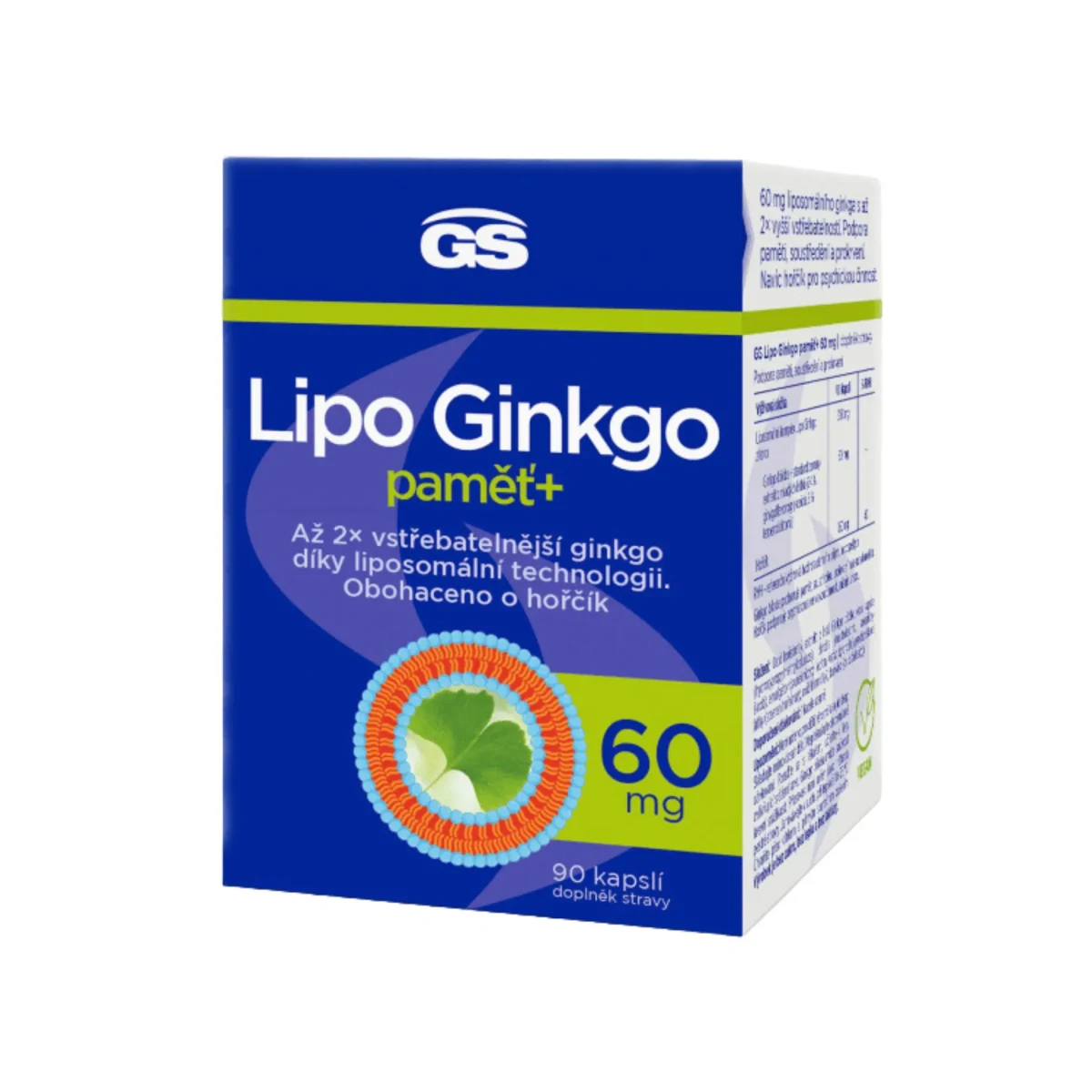 GS Lipo Ginkgo paměť+ 60mg cps.90 · záber 1