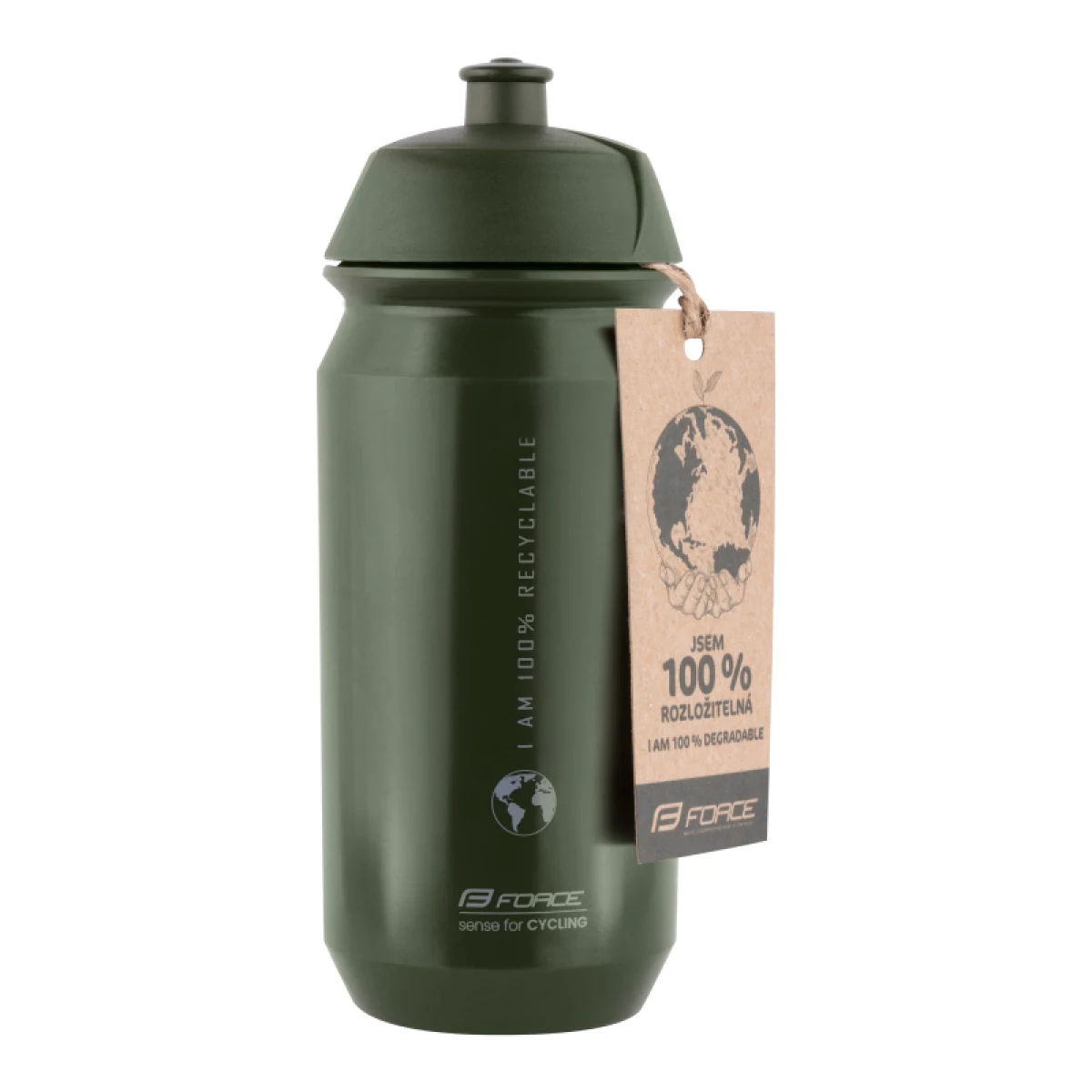Láhev na kolo FORCE BIO EARTH 0,75 l, white-gray - Barva: sivá · záber 3