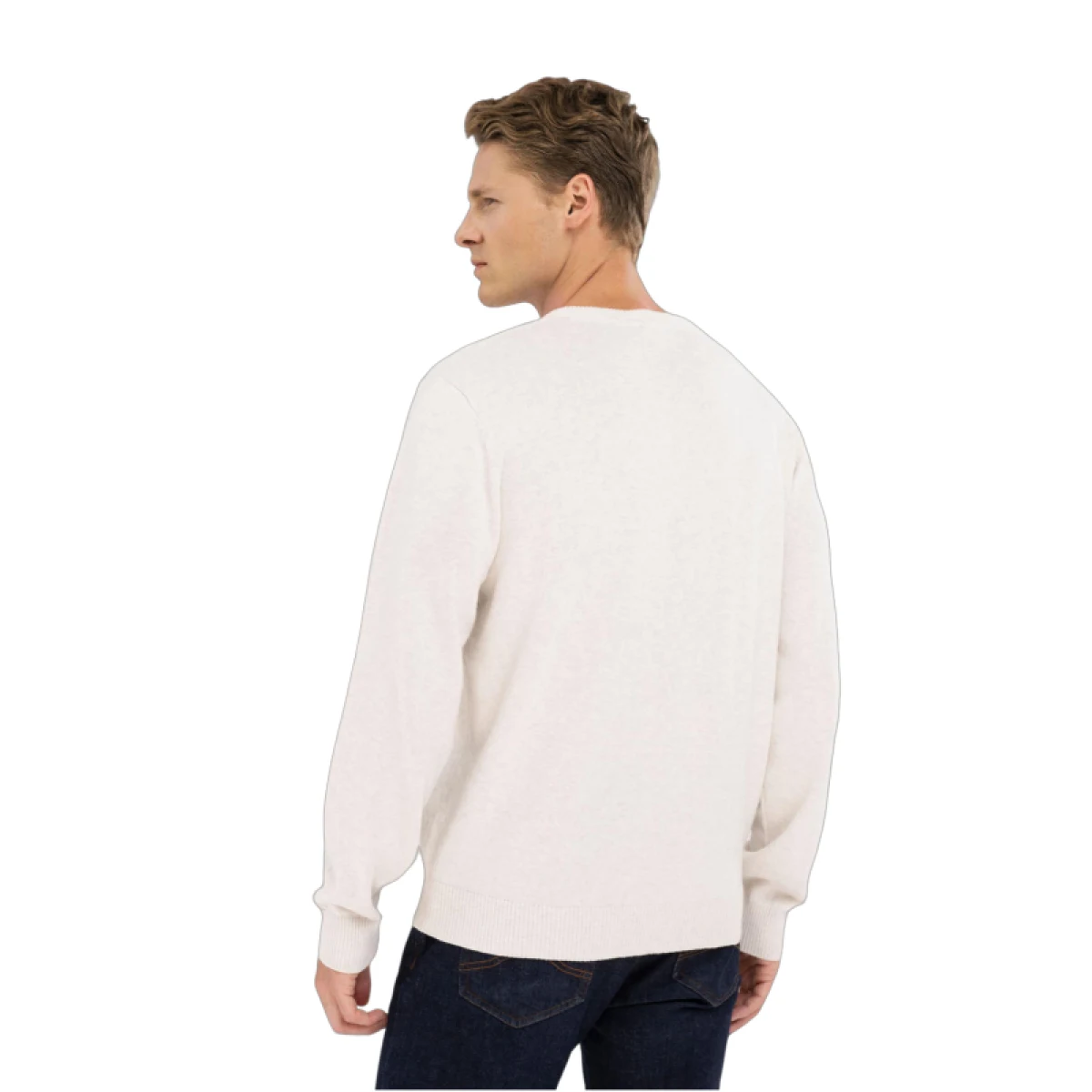 Pánský svetr VOLCANO S-STIG-101M-CREAM MEL · záber 3