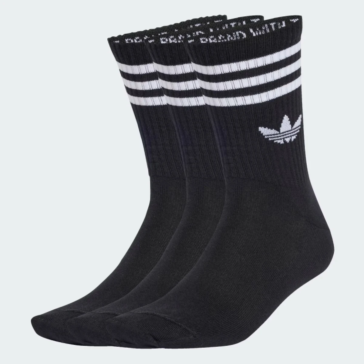 Ponožky ADIDAS ORIGINALS 3 PACK-CREW S BLACK BLACK BLACK · záber 2