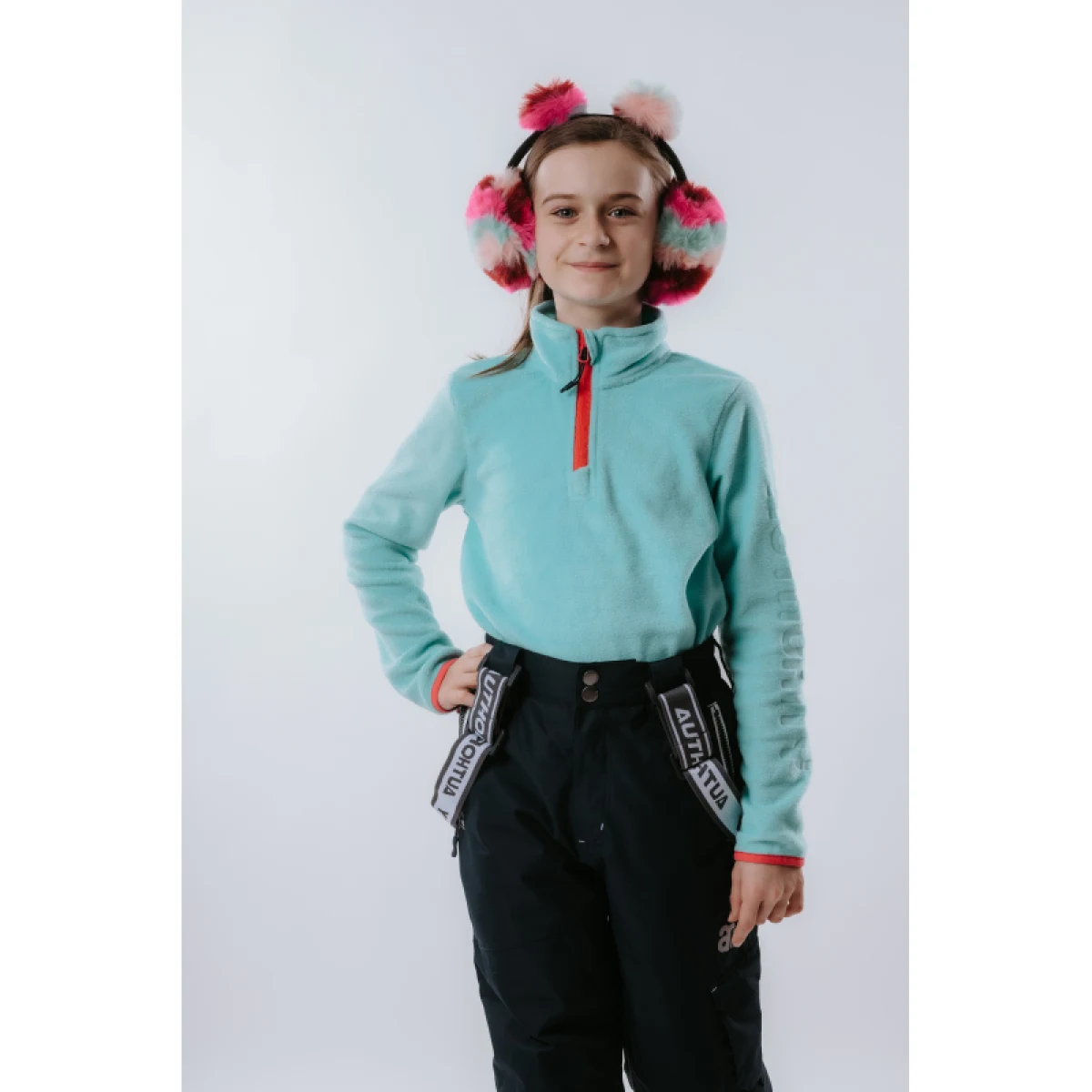 Dívčí lyžařská fleece mikina AUTHORITY KIDS F-LAURA_mint · záber 2