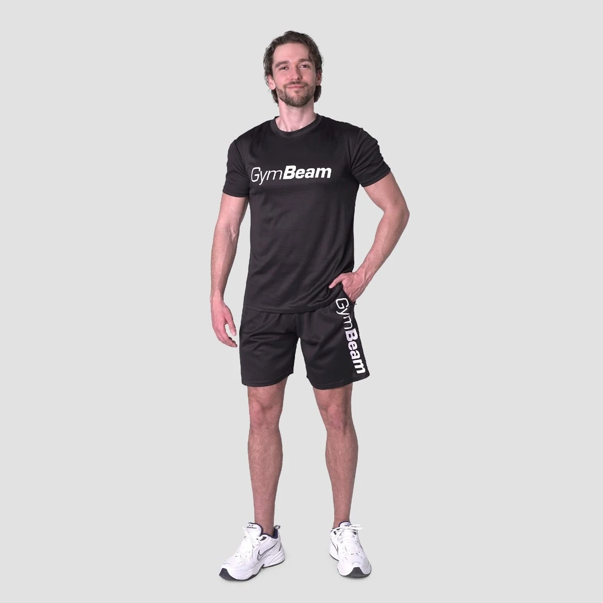 GymBeam Mesh T-Shirt Essence Black - Velikost: S | Barva: čierna | Hmotnost: 0,1483 kg | Balení: 80 · záber 4