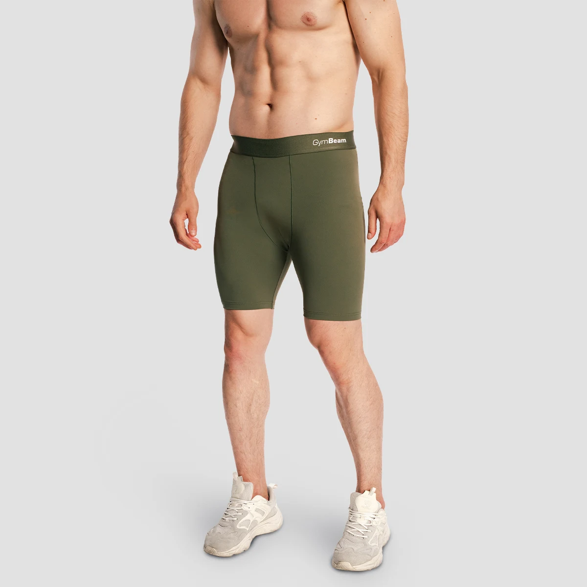GymBeam Men‘s Combat Shorts Olive Grey - Velikost: S | Barva: sivá | Pohlavie: Pánské | Hmotnost: 0,1087 kg | Balení: 133 · záber 4