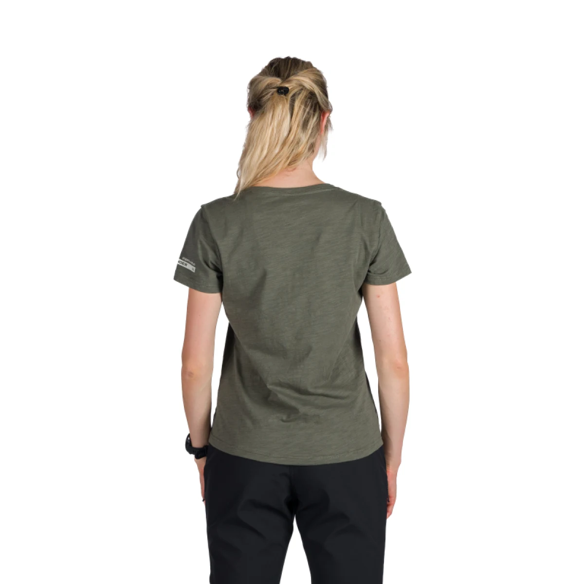 Dámské turistické tričko s krátkým rukávem NORTHFINDER AMIE-300darkgreen · záber 3