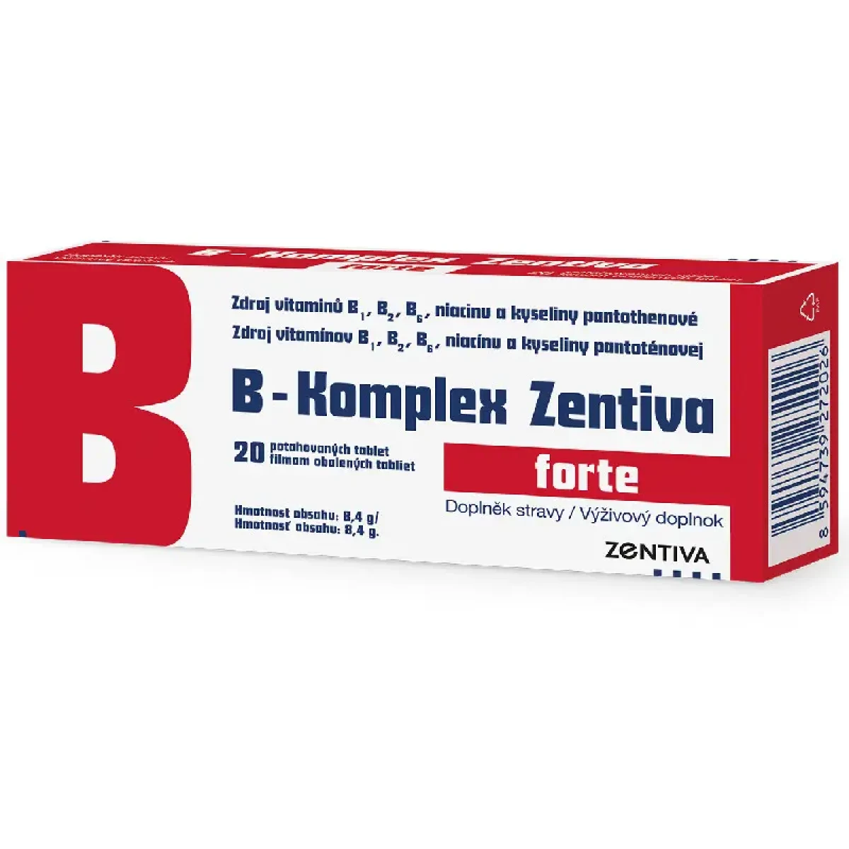 Zentiva B-Komplex Forte 20 tablet · záber 1