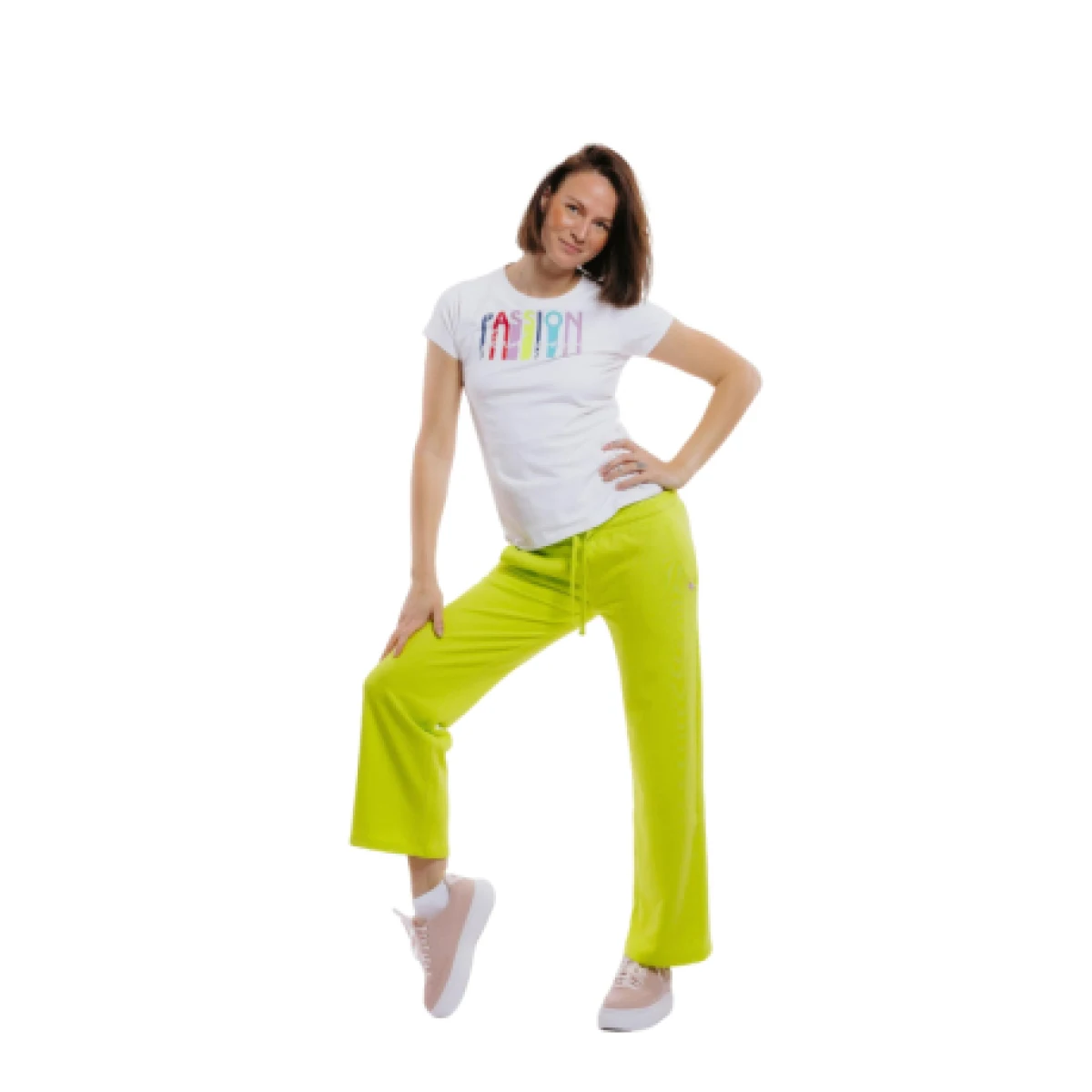 Dámské tepláky AUTHORITY TP-NEOWIDE W yellow · záber 6