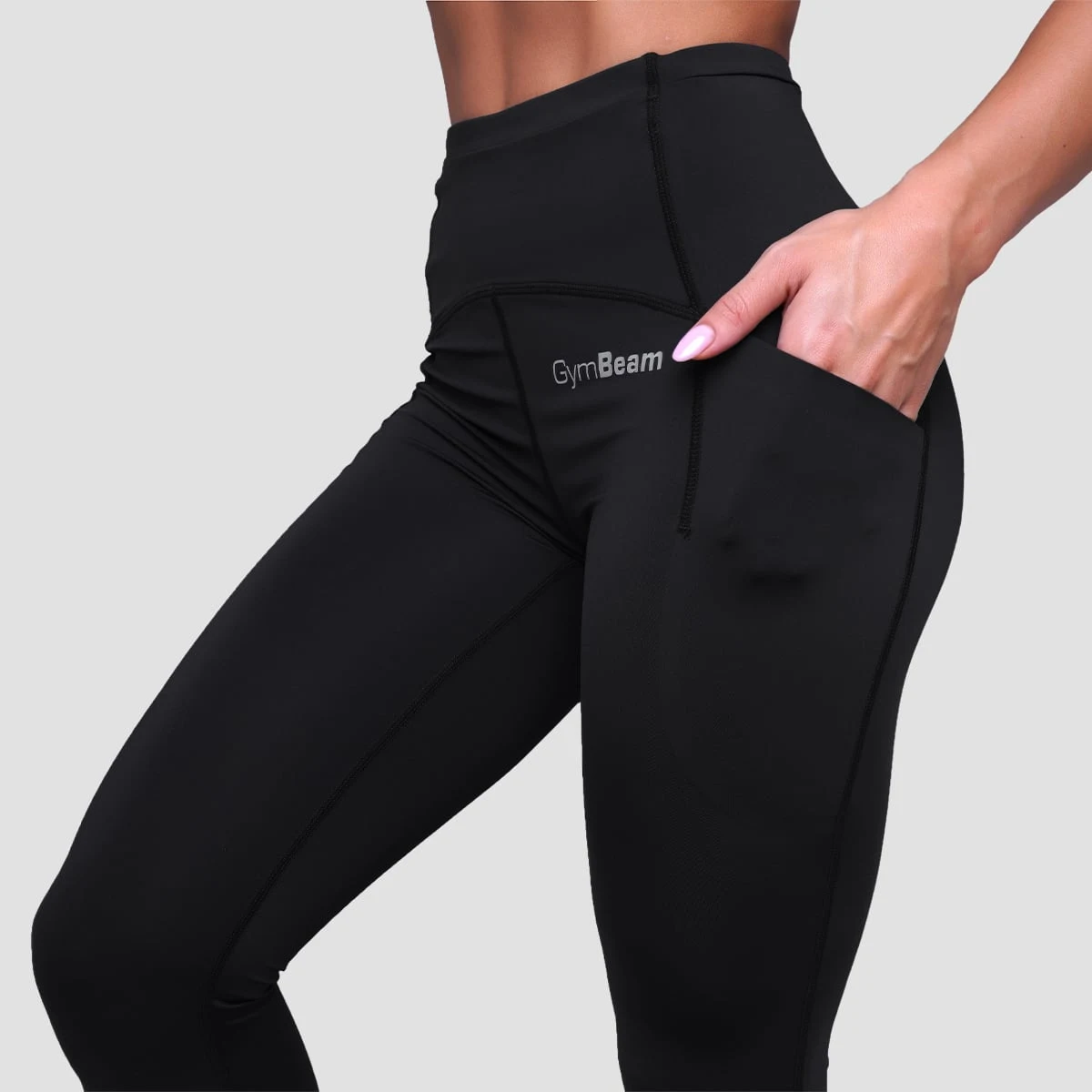 GymBeam Dámské běžecké legíny Pulse Black - Velikost: S | Barva: čierna | Pohlavie: Dámské | Hmotnost: 0,21 kg | Balení: 70 · záber 2