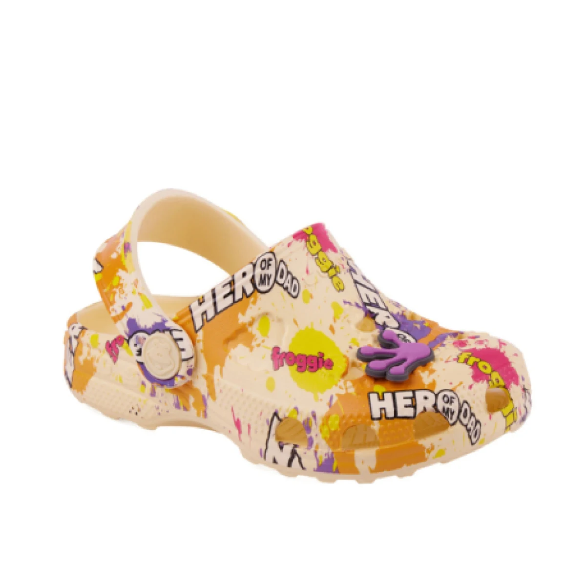 Dětské kroksy (rekreační obuv) COQUI Little Frog + Amulet pastel yellow hero splash · záber 1