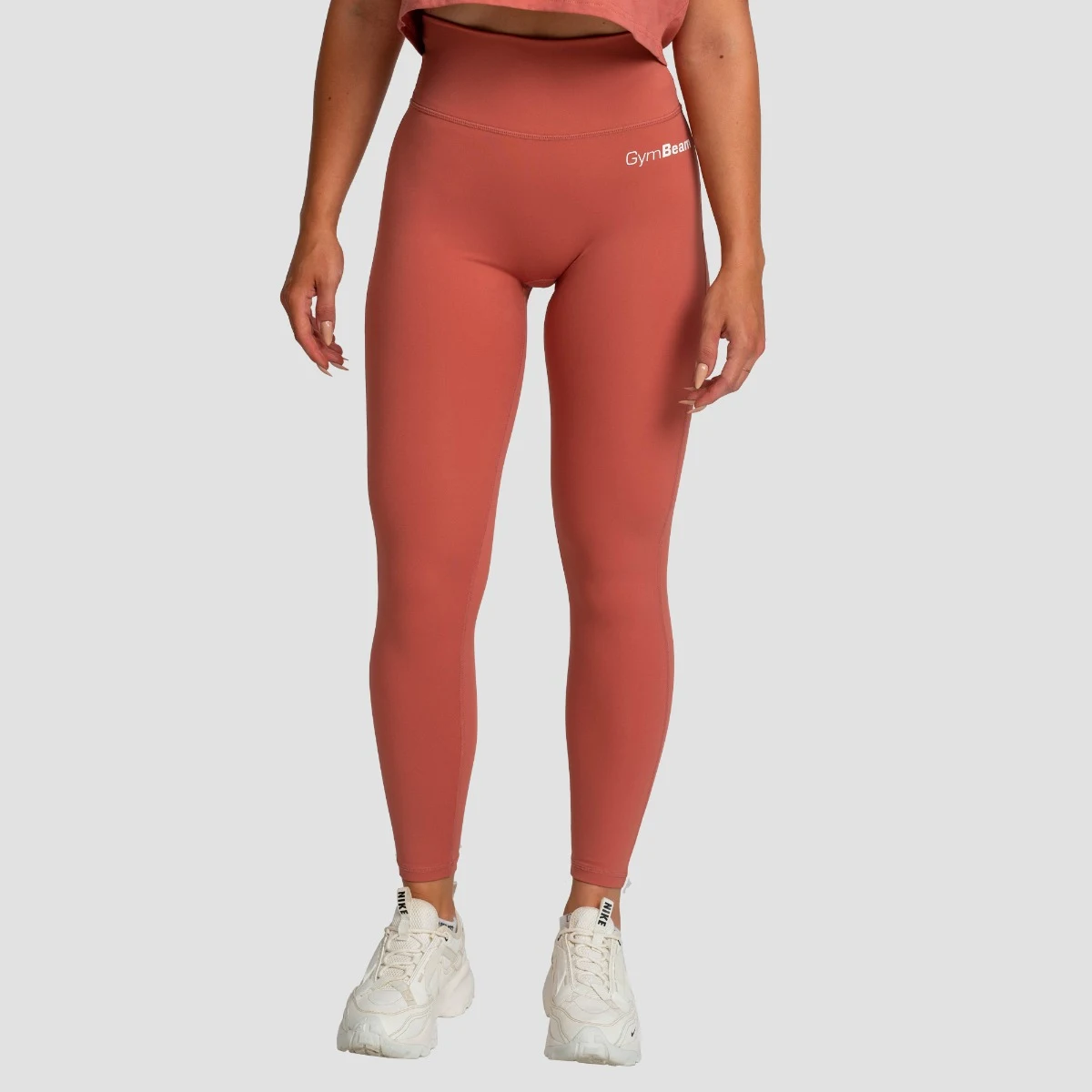 GymBeam Dámské legíny Limitless s vysokým pasem Cinnamon - Velikost: XXL | Barva: oranžová | Pohlavie: Dámské | Hmotnost: 0,225 kg | Balení: 90 · záber 1