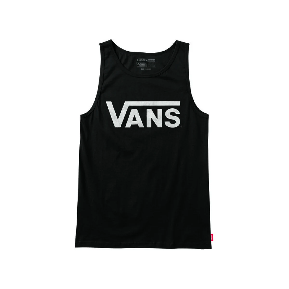 Pánské tričko s krátkým rukávem VANS CLASSIC TANK-BLACK-WHITE · záber 4