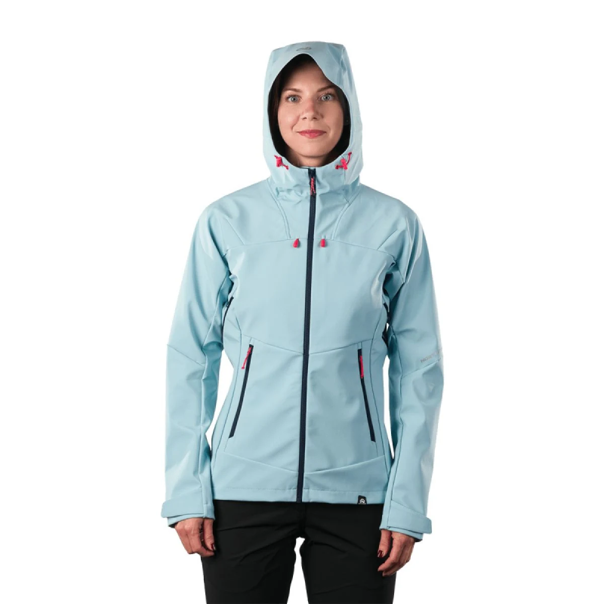 Dámská turistická softshellová bunda s kapucí NORTHFINDER DAMARIS-368skyblue · záber 3