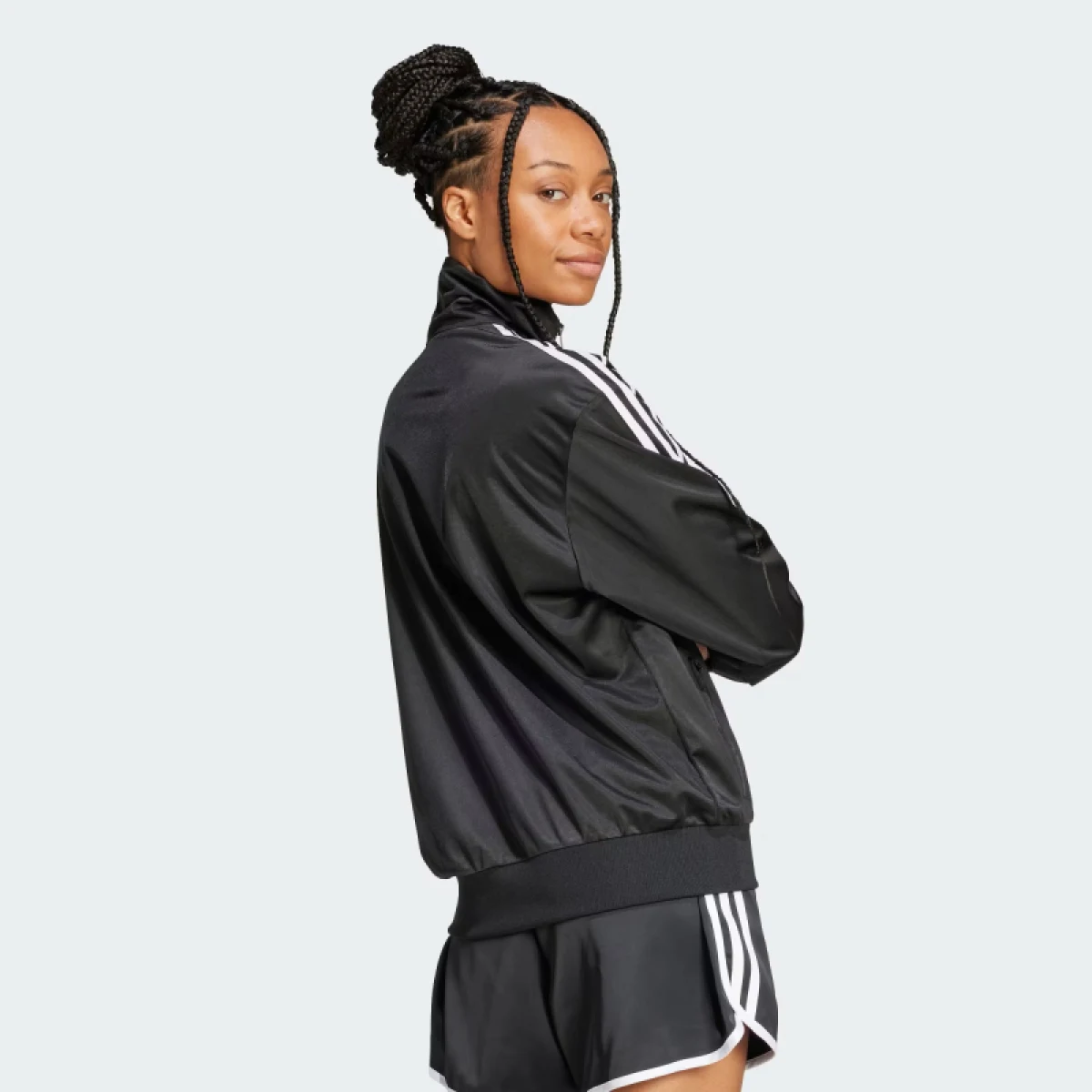 Dámská mikina se zipem ADIDAS ORIGINALS FBIRD LOOSE TT-JC8251-Black · záber 3