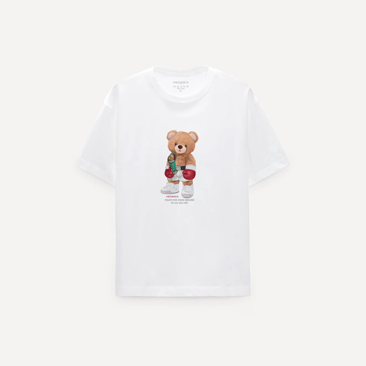 Oversized Tričko, Barva Bílá, s Potiskem Champion Teddy · záber 1