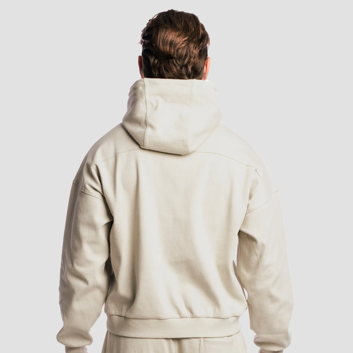 GymBeam Aura Hoodie Grey - Velikost: XXL | Barva: sivá | Hmotnost: 0,95 kg | Balení: 18 · záber 3