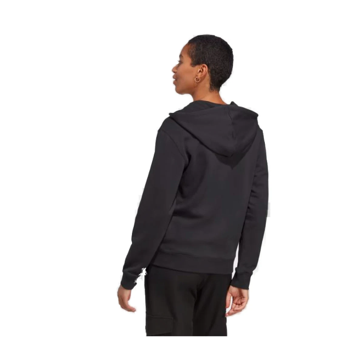 Dámská mikina se zipem ADIDAS W LIN FT FZ HD-IC6863-Black · záber 4