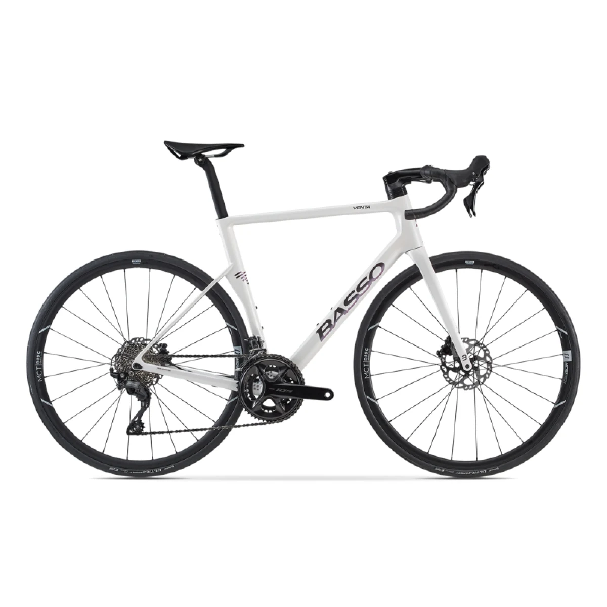 Silniční kolo BASSO Venta R, Shimano 105 12 speed, Microtech MCT, pearl white · záber 2