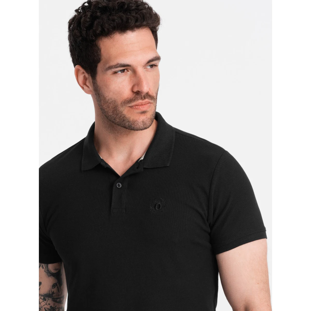 Pánské tričko s krátkým rukávem a v-výstřihem OMBRE T-shirt OM-POBS-0100 V-1 black · záber 5