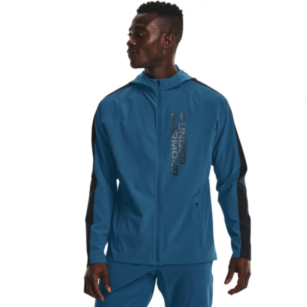 Pánská běžecká bunda UNDER ARMOUR UA OutRun the STORM Jacket-BLU - Velikost: 2400 · záber 1