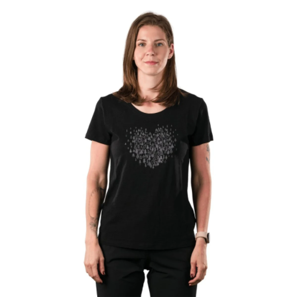 Dámské turistické tričko s krátkým rukávem NORTHFINDER GUADALUPE-301darkgrey · záber 1