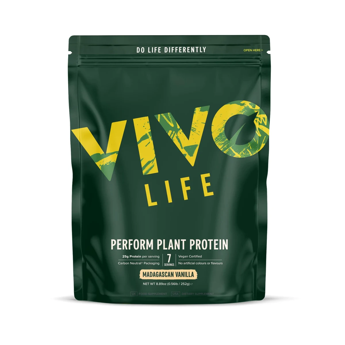 Vivo Life PERFORM Madagaskar vanilka - RAW VEGAN PROTEIN & BCAA (936g) · záber 1