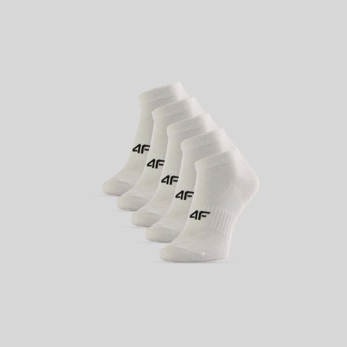 4F Pánské krátké ponožky (5-pack) - bílé 39-42 · záber 2