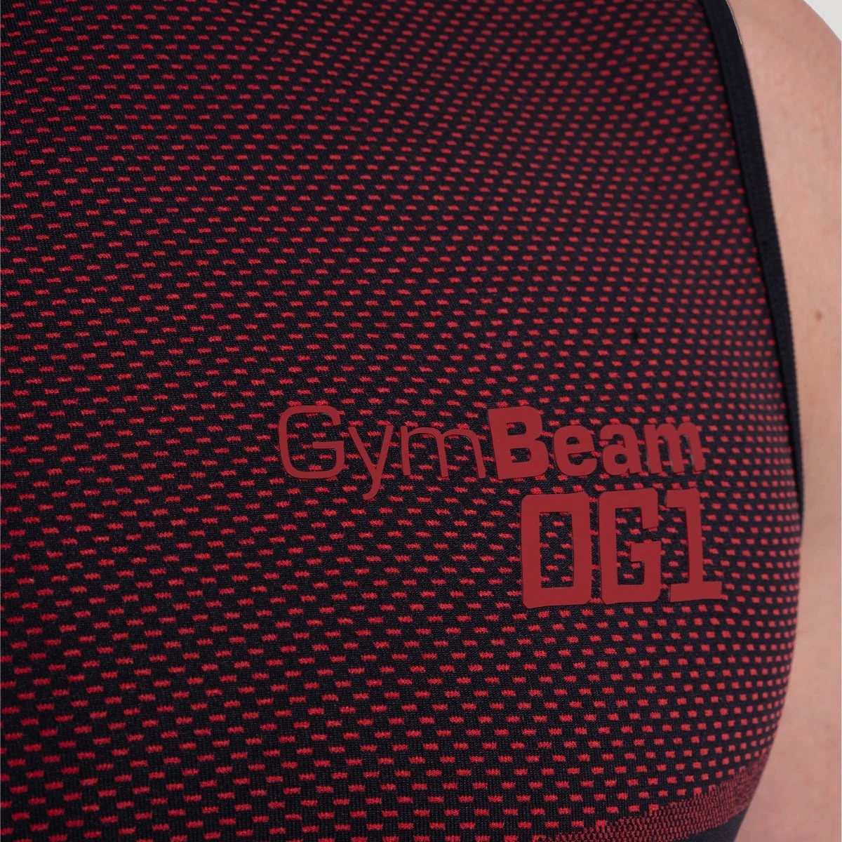 GymBeam Bezešvé tílko OG1 Black/Red - Velikost: S | Barva: čierna | Hmotnost: 0,1673 kg | Balení: 110 · záber 3