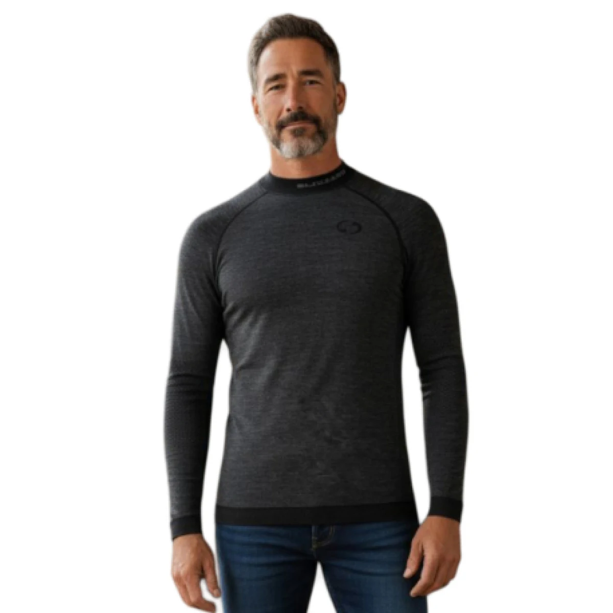 Pánské termo tričko s dlouhým rukávem BLIZZARD Mens long sleeve, merino wool, anthracite · záber 2